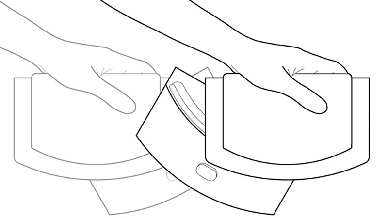 Illustration for article titled Sliding Chopper Keeps Your Fingers Well Clear of Its Rocking Blades
